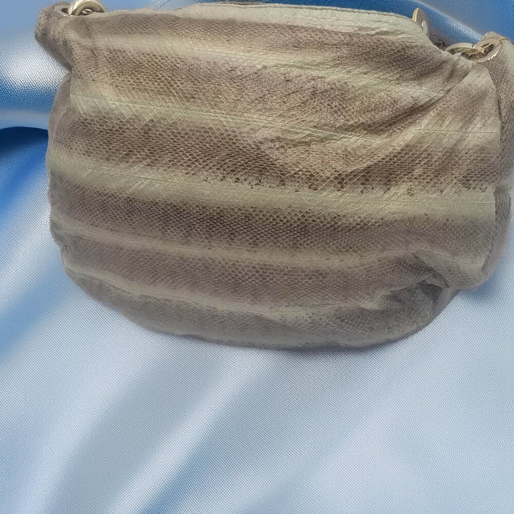 Jimmy Choo Python snake skin green python shoulde… - image 2